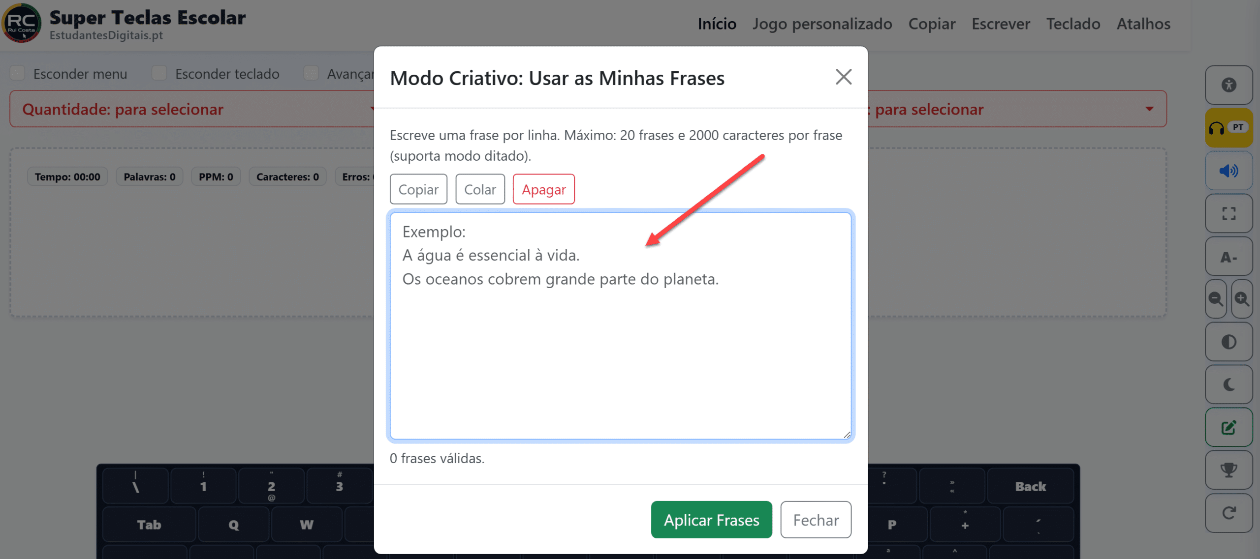Jogo De Digitação 100% Português Para Melhorar A Escrita